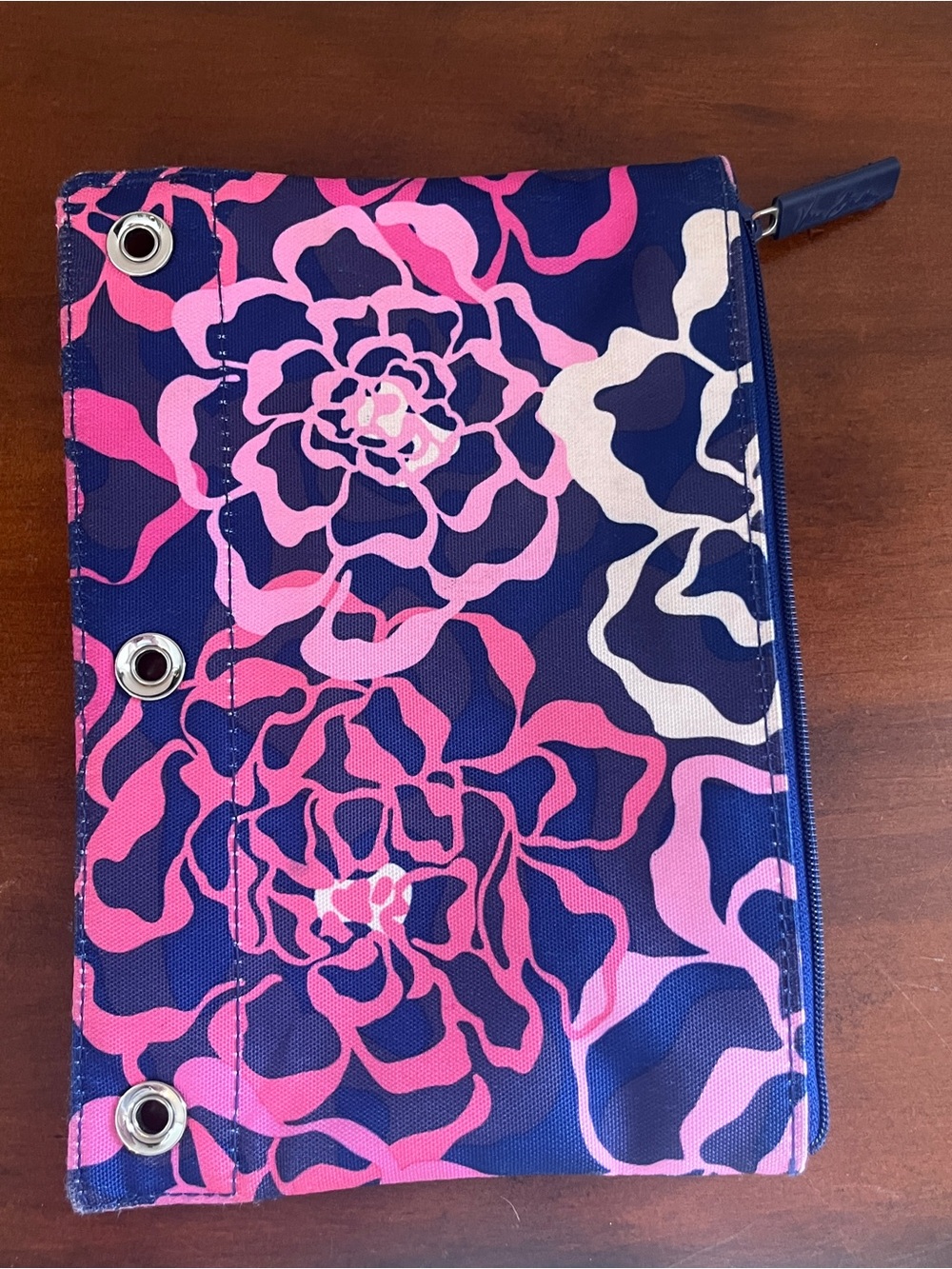 Vera Bradley Katalina Pink 3-Ring Binder Pencil Pouch Retired Floral